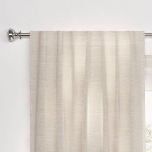 Threshold - 1pc 50"x95" Blackout Textural Overlay Window Curta Cream